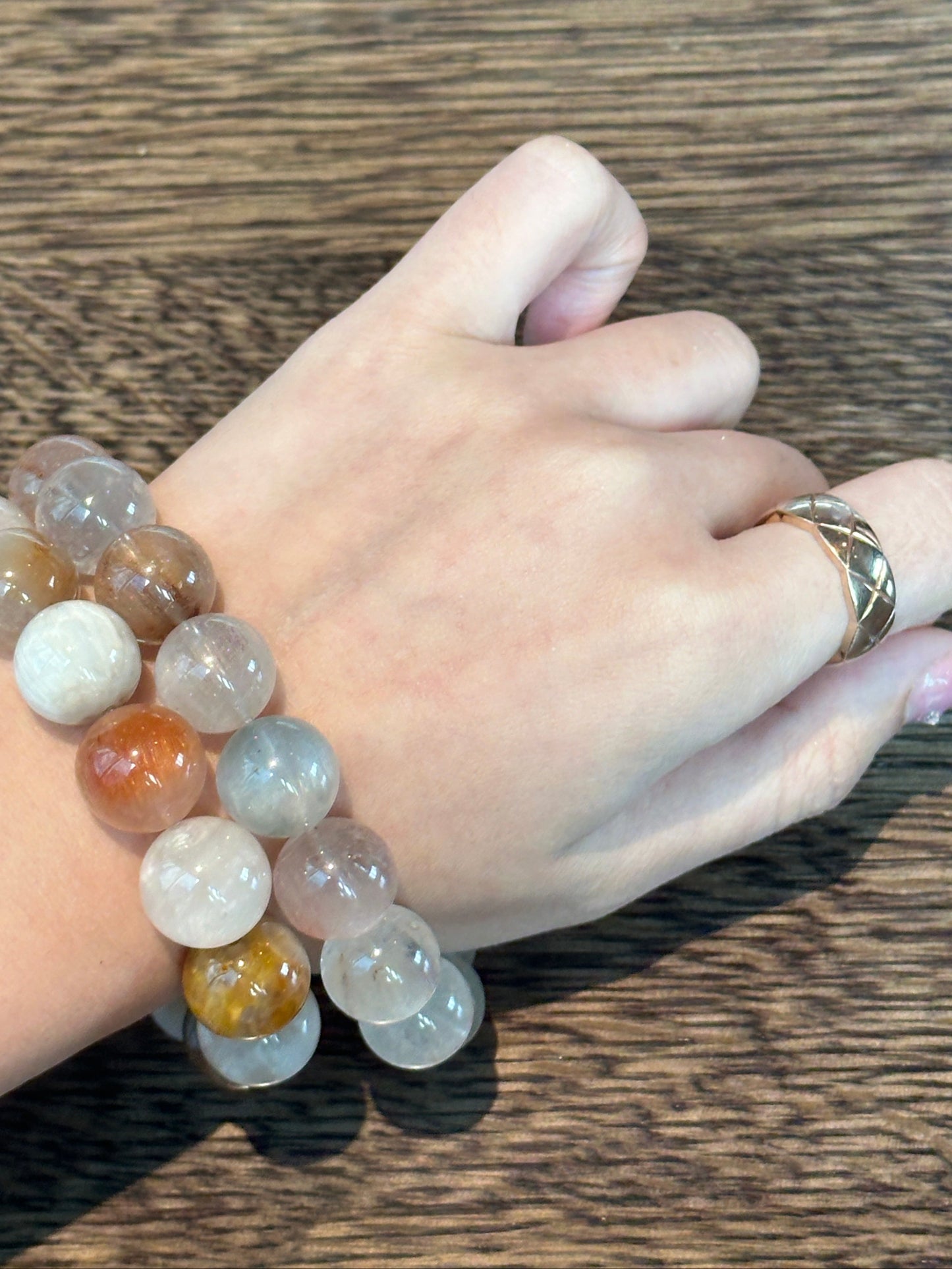 PHANTOM RUTILATED QUARTZ BRACELET