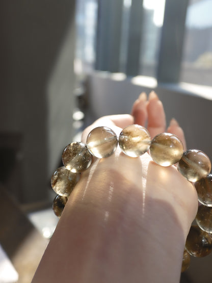 BLACK GOLD LIBYAN DESERT GLASS BRACELET