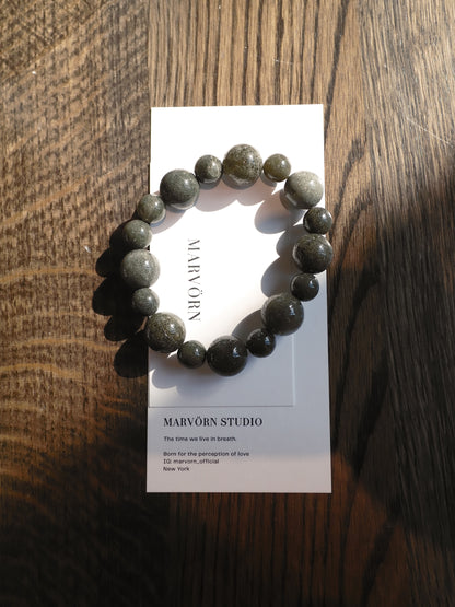 TIBETAN GREEN PHANTOM QUARTZ BRACELET