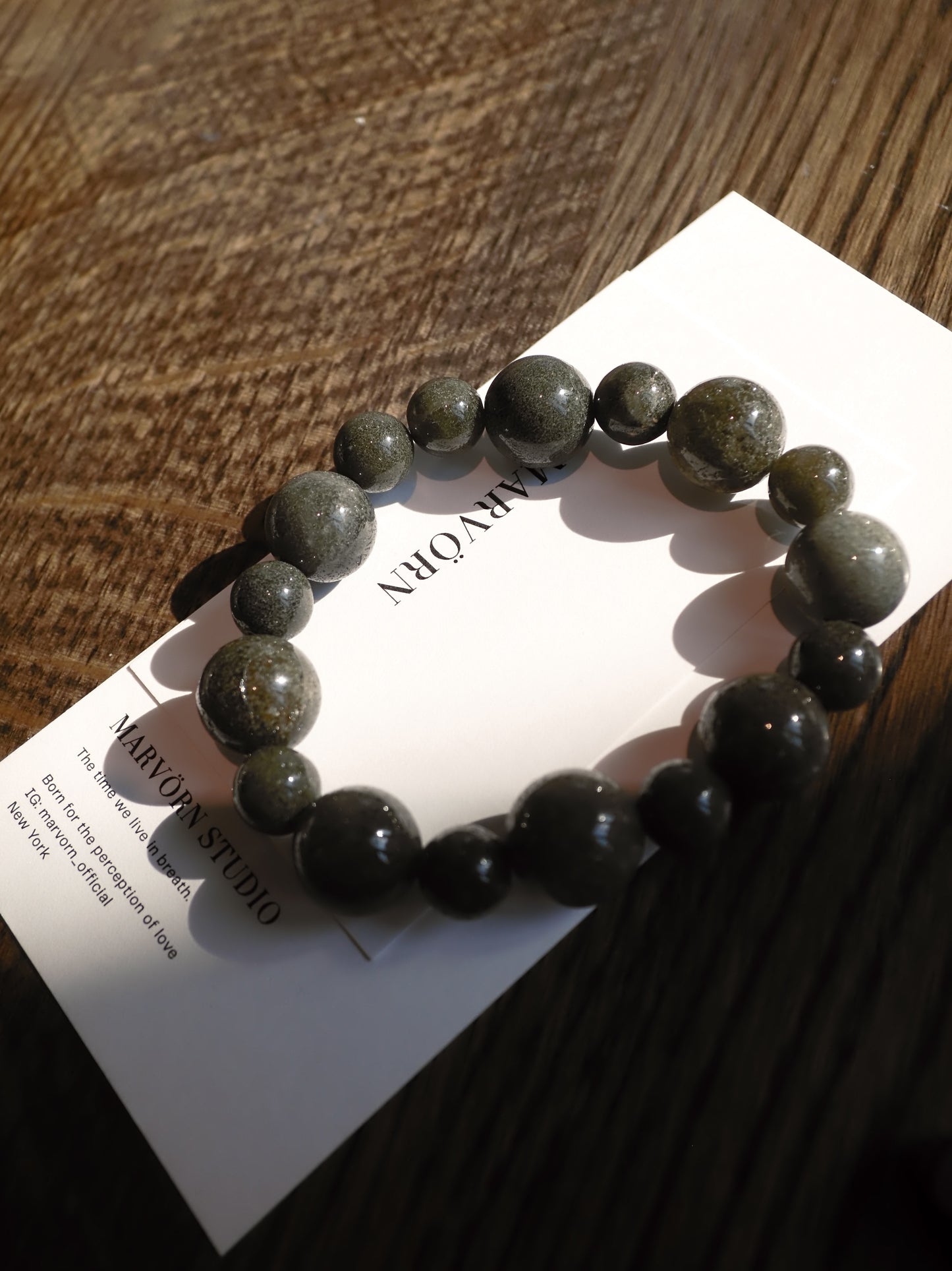 TIBETAN GREEN PHANTOM QUARTZ BRACELET