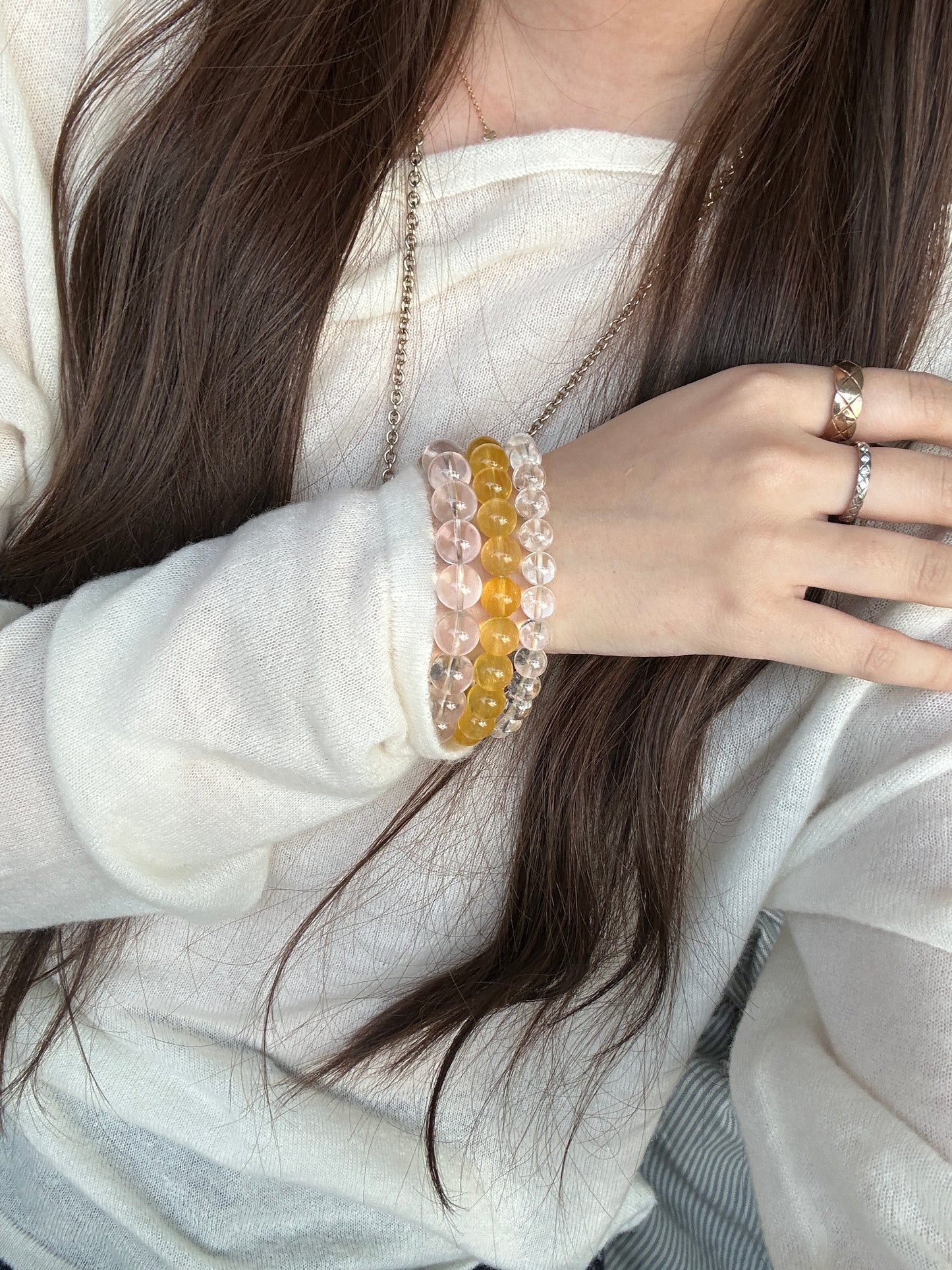 YELLOW FLUORITE BRACELET