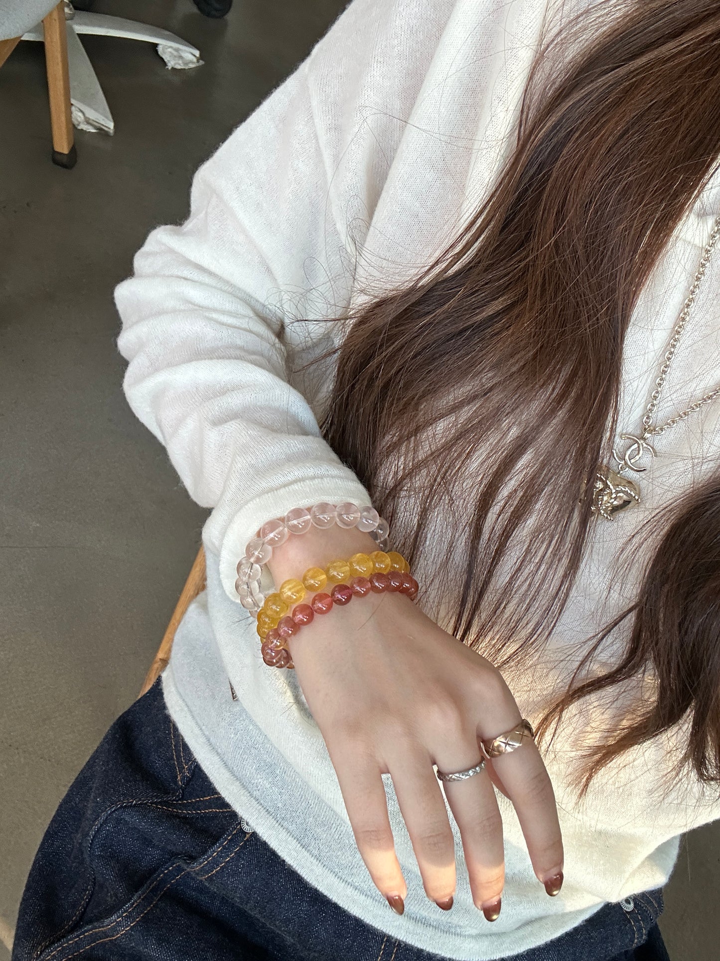 YELLOW FLUORITE BRACELET