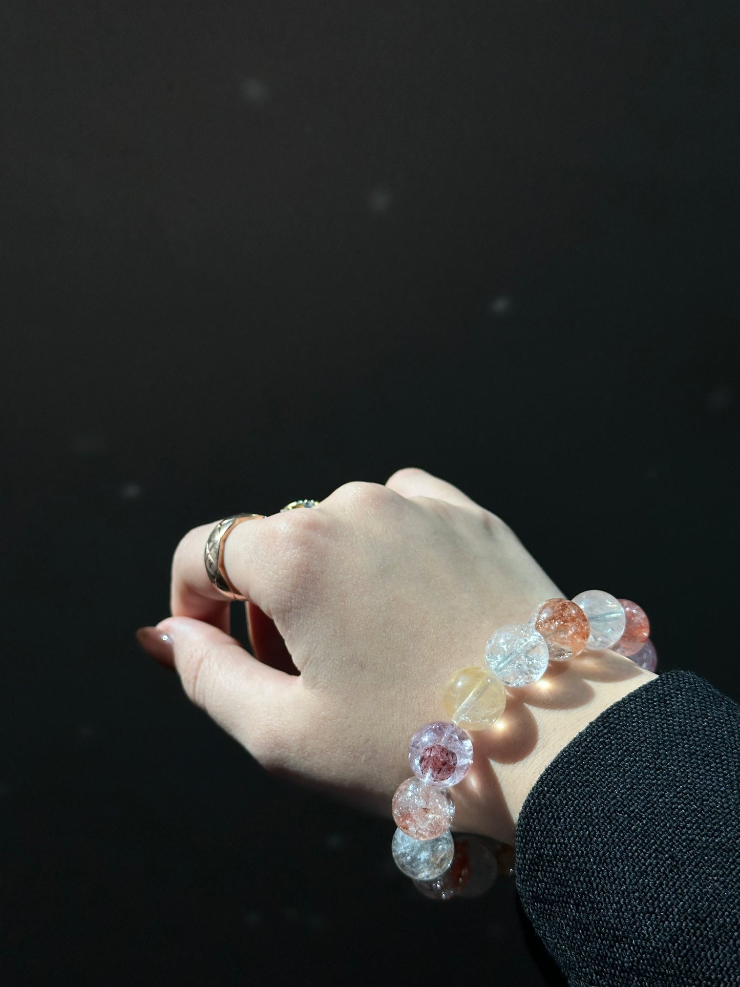 HEMATOID HERKIMER DIAMOND BRACELET