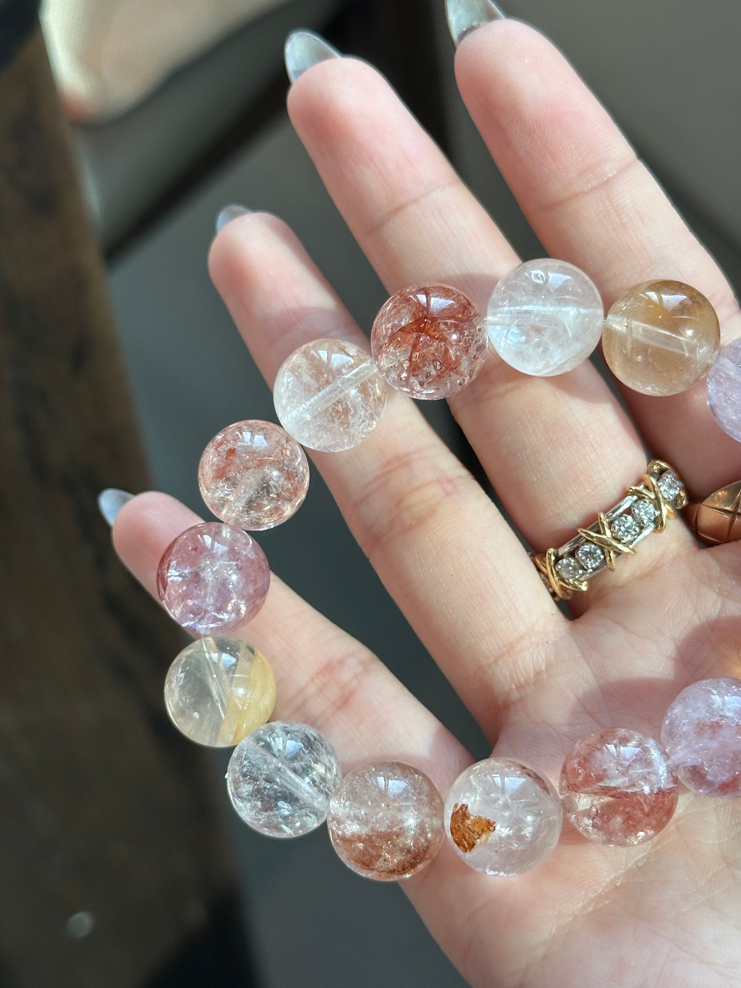 HEMATOID HERKIMER DIAMOND BRACELET
