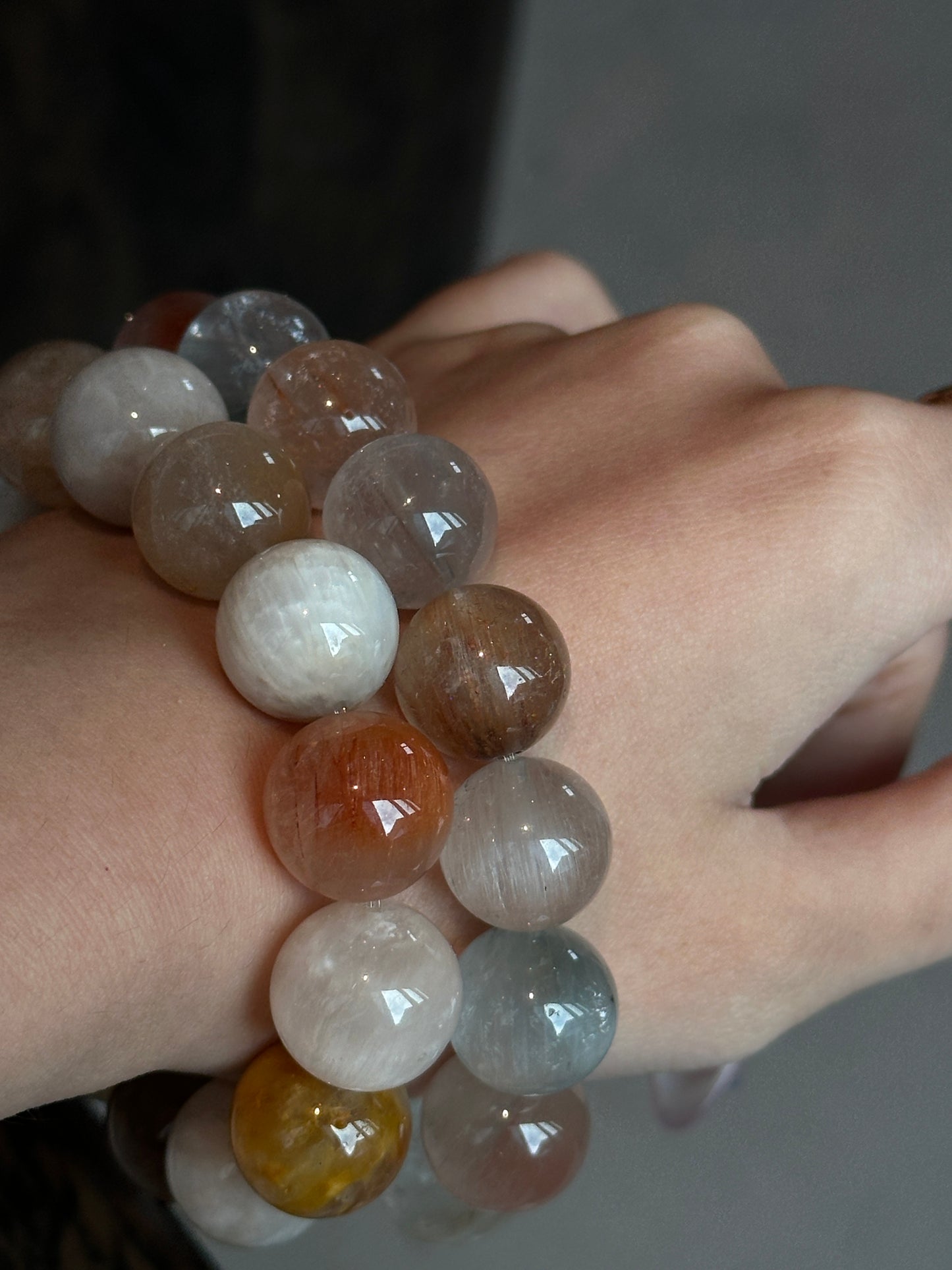 PHANTOM RUTILATED QUARTZ BRACELET