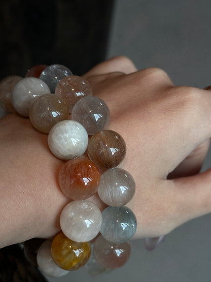 PHANTOM RUTILATED QUARTZ BRACELET