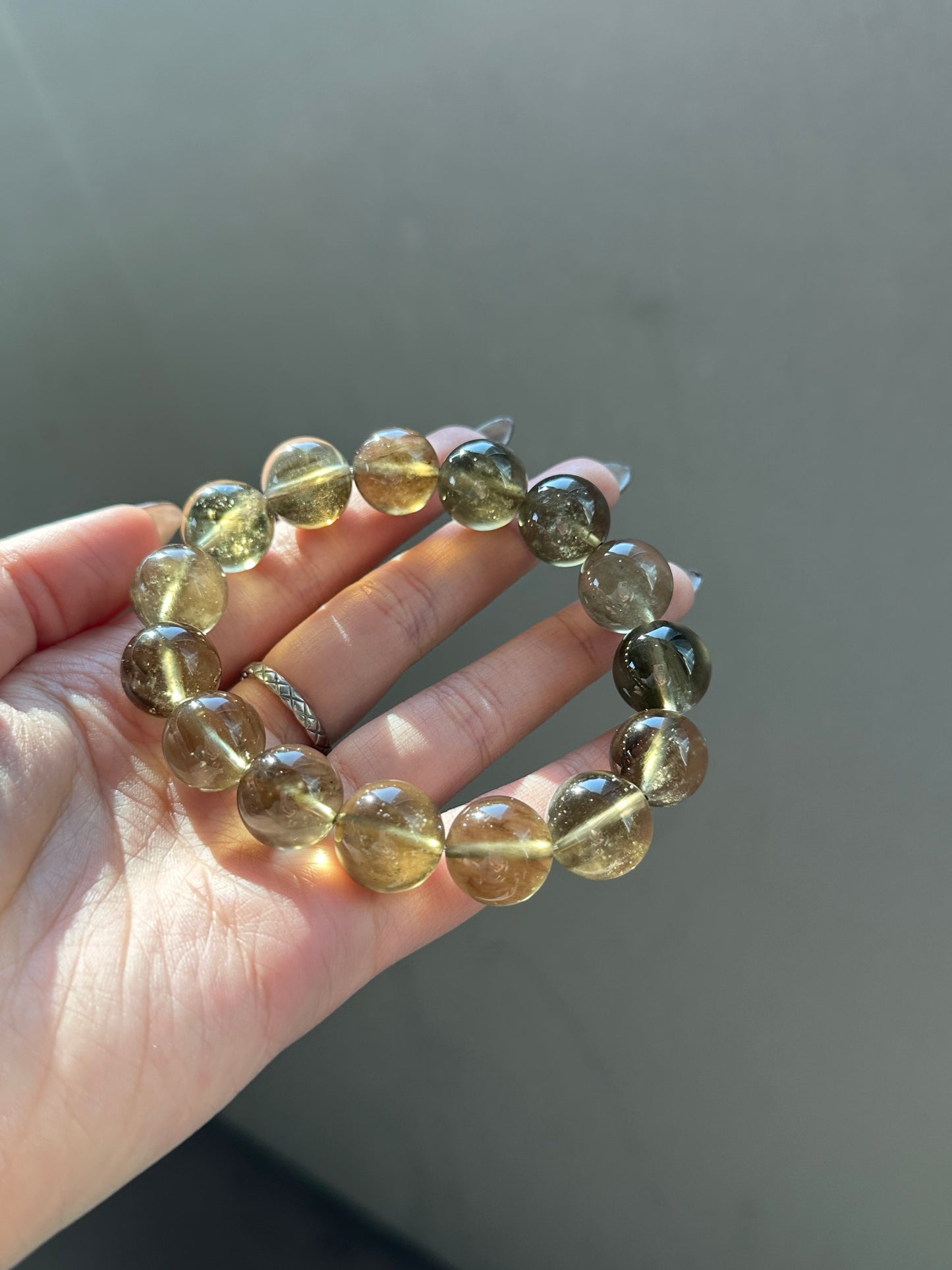 BLACK GOLD LIBYAN DESERT GLASS BRACELET